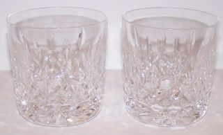 Lovely Vintage Waterford Crystal Lismore 3 3/8 " Old Fashioned Glasses