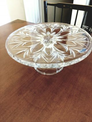 VINTAGE Waterford Crystal CANTERBURY CAKE PLATE/STAND - MARQUIS BY WATERFORD 11 