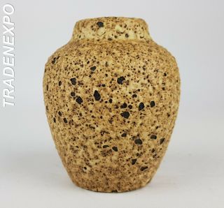 Vintage 60 - 70s Scheurich Keramik 550 - 10 Beige Vase West German Pottery Fat Lava