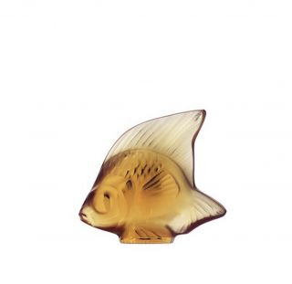 Lalique Amber Crystal Angel Fish