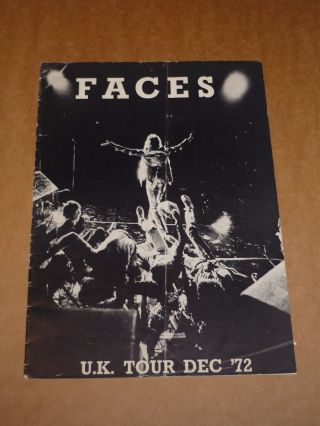 Faces With Rod Stewart 1972 (december) Uk Tour Programme
