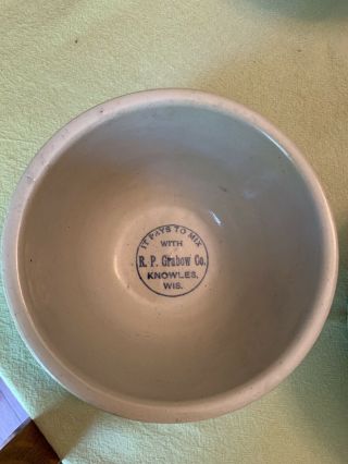 Red Wing Sponge Band Grey Line Advertising 7 Inch Bowl