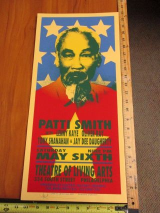2000 Rock Roll Concert Poster Patti Smith Lenny Kaye Arminski Sn Philadelphia