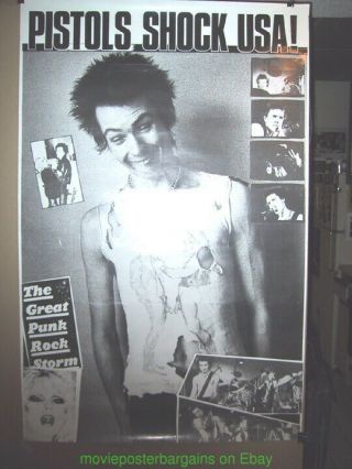Sex Pistols Shock Usa British Subway Poster Sid Vicious