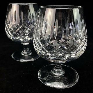 2 Edinburgh Crystal Appin Glasses Brandy Snifters 4.  5 " Cut Discontinued 9oz A
