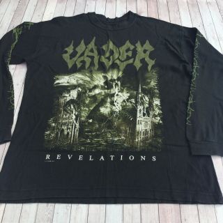 Vader Revelations 2002 Metal Band Tour T Shirt Size L Black Long Sleeve