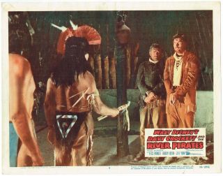 Davy Crockett & The River Pirates,  1956 Lobby Card,  Fess Parker,  Disney