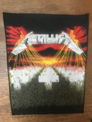 Metallica.  Master Of Puppets Back Patch Rare,  Vintage