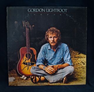 Gordon Lightfoot Autographed Sundown Album Folk Singer