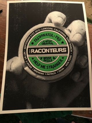 Raconteurs Poster 9/21/2019 Surf Ranch Concert Sex Wax Jack White Wsl Freshwater