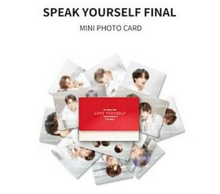 Bts World Tour Speak Yourself{the Final} Official Md: Mini Photo Card [jimin]