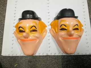 Halloween Mask (1 Only) 1970s Stan Laurel & Hardy Silent Movie Comedian Cartoon