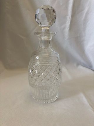 Vintage Waterford Crystal Decanter Prismatic Faceted Stopper
