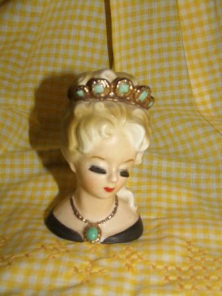 Lady Aileen Head Vase 3 1/2 Inch - Inarco 1964 Cleveland Oh 1755