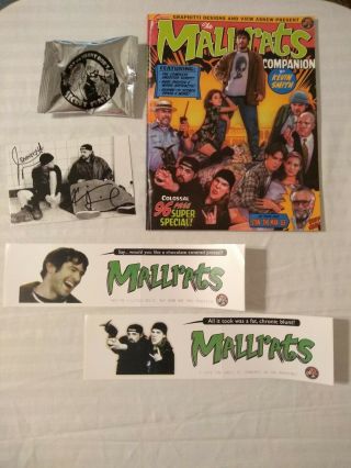 Mall Rats Mallrats Signed Card Kevin Smith Jason Mewes Companion Book Stickers