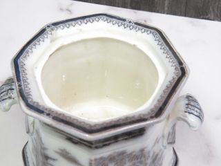 W.  Adams Jeddo Flow Black Mulberry Covered Sugar Bowl Jar Antique Ironstone 3