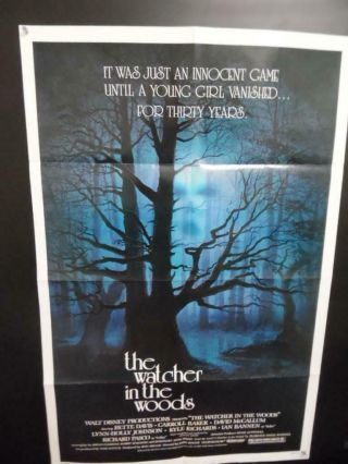 1980 The Watcher In The Woods One Sheet Movie Poster Disney Buena Vista Vg,  Nos