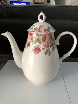 Nikko Precious Tableware Pink Floral China Teapot Coffeepot With Lid