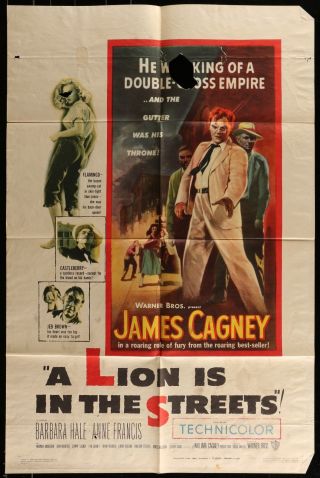 James Cagney A Lion In The Streets 1953 1 One Sheet Movie Poster