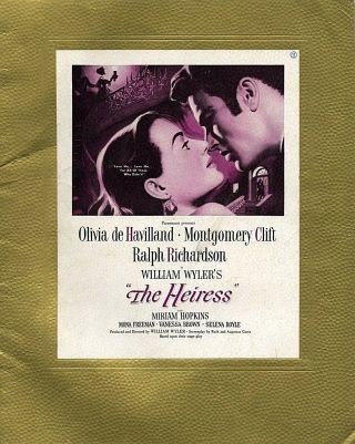 The Heiress • 1949 • Olivia De Havilland & Montgomery Clift • Paramount