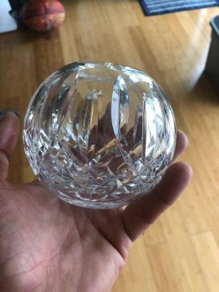 Waterford Crystal " Lismore " Pattern 4”x4” Rose Bowl Vase - Made In Ireland Vintage