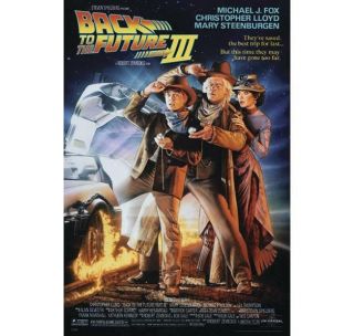 Back To The Future 3 Poster Michael J Fox,  Christopher Large Size 68.  5 X 101.  5cm