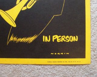 Vintage Maynard Ferguson Jazz Poster Norkin Art Sunnybrook Ballroom Pottstown PA 3