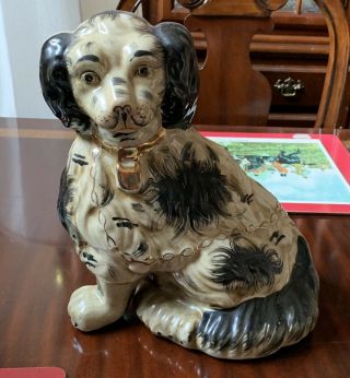 Vintage Staffordshire Dog Figurine 11” Tall