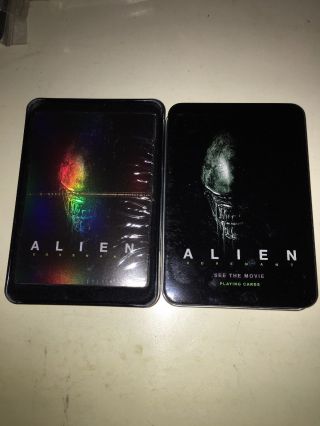 Alien Covenant Promotional Playing Card & Collector Tin Hr Giger Uk Release Mib