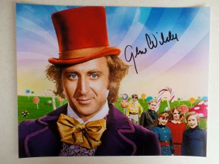 Rare 8x10 Gene Wilder Signed Willie Wonka With