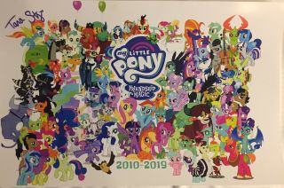 2019 Sdcc My Little Pony Friendship Is Magic Hasbro Poster - Signed Tara Strong