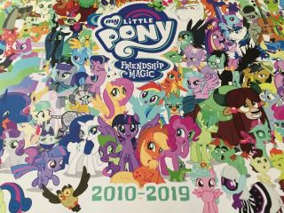 2019 SDCC MY LITTLE PONY Friendship Is Magic HASBRO POSTER - signed TARA STRONG 3