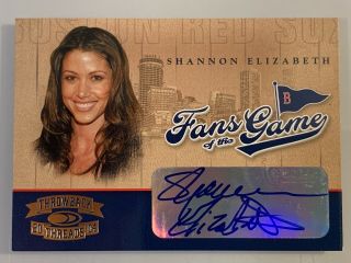 2004 Shannon Elizabeth American Pie Donruss Auto/autographed Fans Of The Game