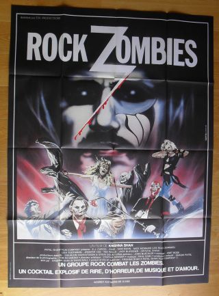 Hard Rock Zombies Horror E.  J.  Curse French Movie Poster 63 " X47 " 