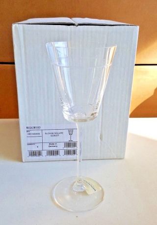 Wedgwood Sloane Square Goblet Set Of 4 Glasses Crystal Germany