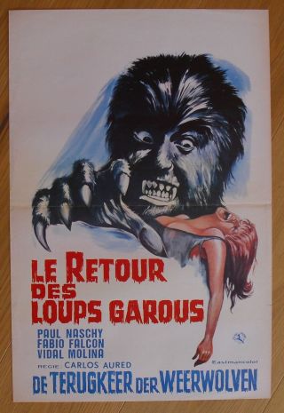 Curse Of The Devil Horror Paul Naschy Belgian Movie Poster 