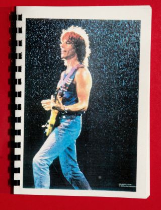 Jeff Beck - 1995 Tour Itinerary Book - Hotels Travel