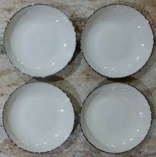 Set Of 4 - Lenox - Musette - Dessert / Fruit Bowls - Platinum Trim - 5 1/2 Inch