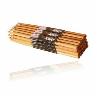 On Stage Hw5a Hickory Wood Tip Drum Sticks - 12 Pair,