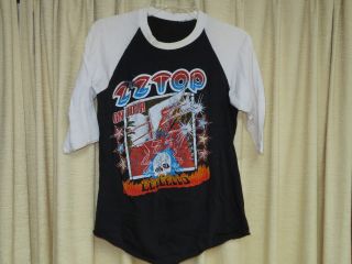 Vintage Zztop 1981 Tour Shirt / Jersey No Tag W 18 " X L 27 "