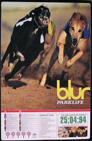 Blur 1994 Parklife Tour Unleashed Album Release Uk Promo Poster Rare