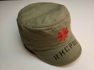 Rhcp 2006 Tour Cadet Cap Hat Red Hot Chili Peppers Very Rare Army Green