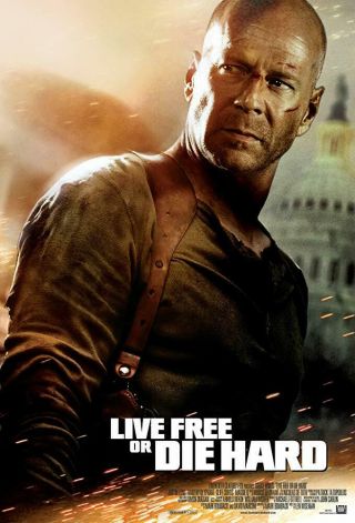 Live Or Die Hard 4 Orig D/s 27x40 Final Movie Poster Bruce Willis