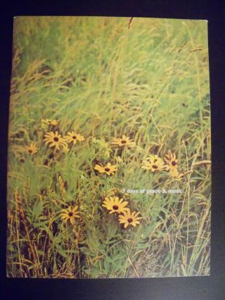 Woodstock Program 1989 Reprint Sumer Of Love 50th Anniversary Hendrix The Dead