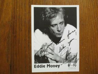 Eddie Money (two Tickets To Paradise/baby Hold On) Signed 5 X7 Black & White Photo
