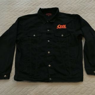 Vintage 2003 Ozzy Osbourne Bark At The Moon Embroidered Denim Jacket Mens Sz Xxl