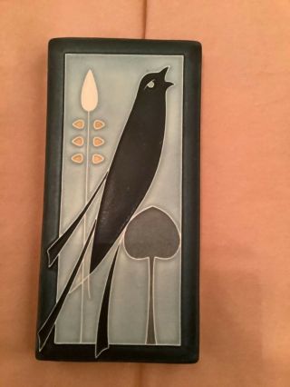 Motawi Tileworks Of Ann Arbor,  Michigan Arts & Crafts Style Bird Tile - 4” X 8”