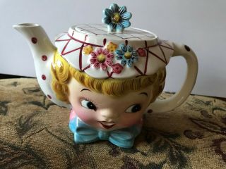 Vintage Lefton Miss Dainty Teapot 6819 Japan