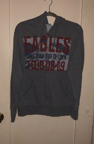 Eagles Long Road Out Of Eden Tour 2009 Zip Up Sweatshirt Hoodie M - Rare