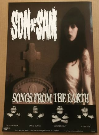 Afi Son Of Sam Rare 2001 Promo Poster For Songs Cd 13x19 Never Displayed Danzig